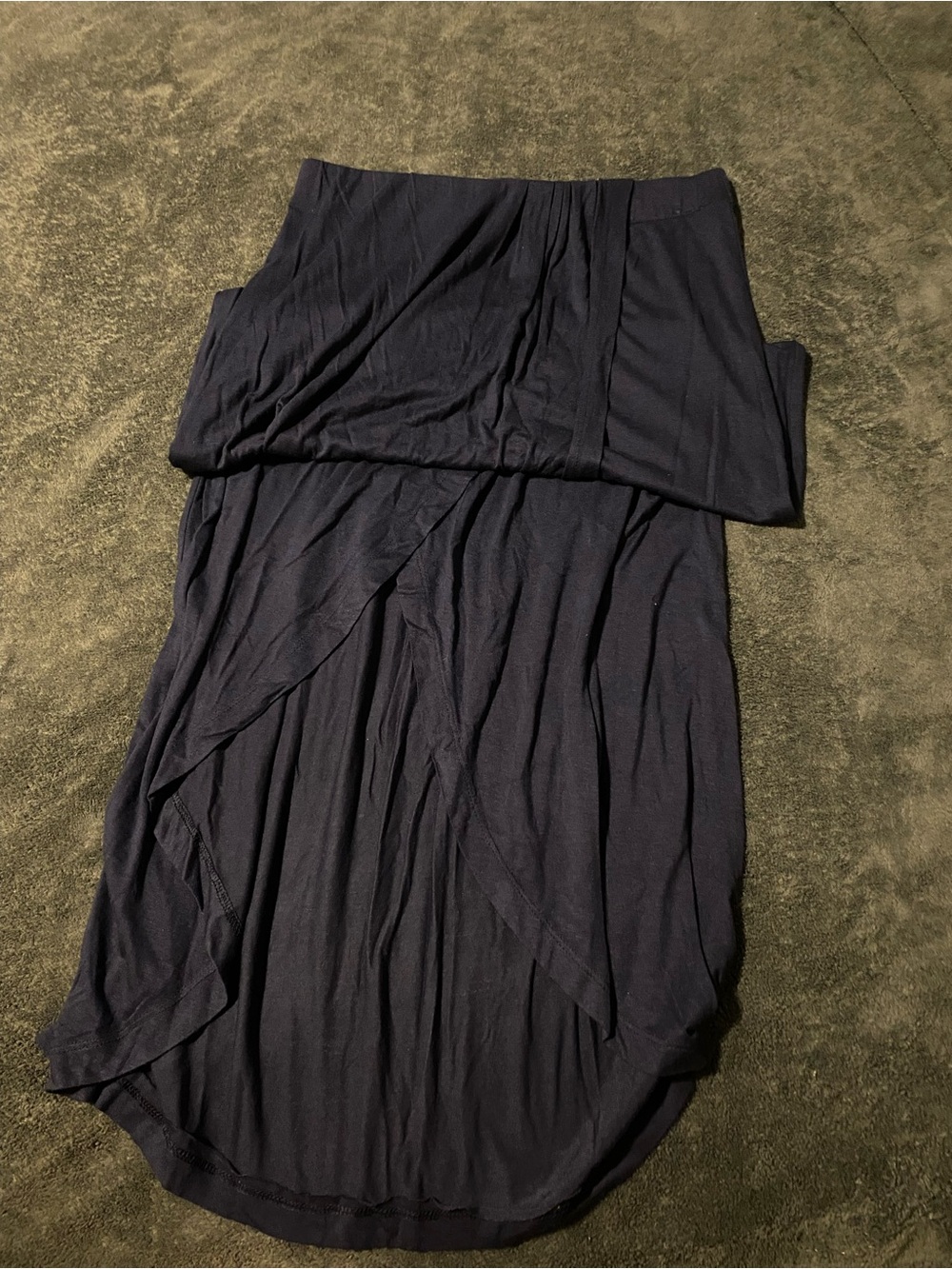 Apt. 9 Navy Blue High-Low Draped Skirt
